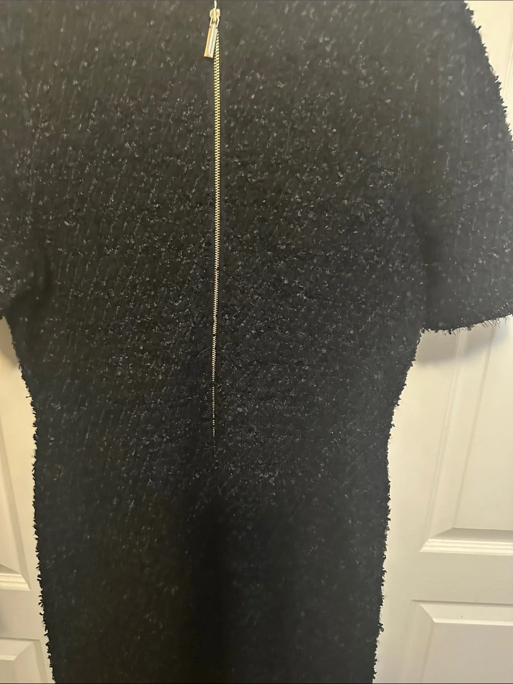 kate spade Black Textured Short Sleeve Dress